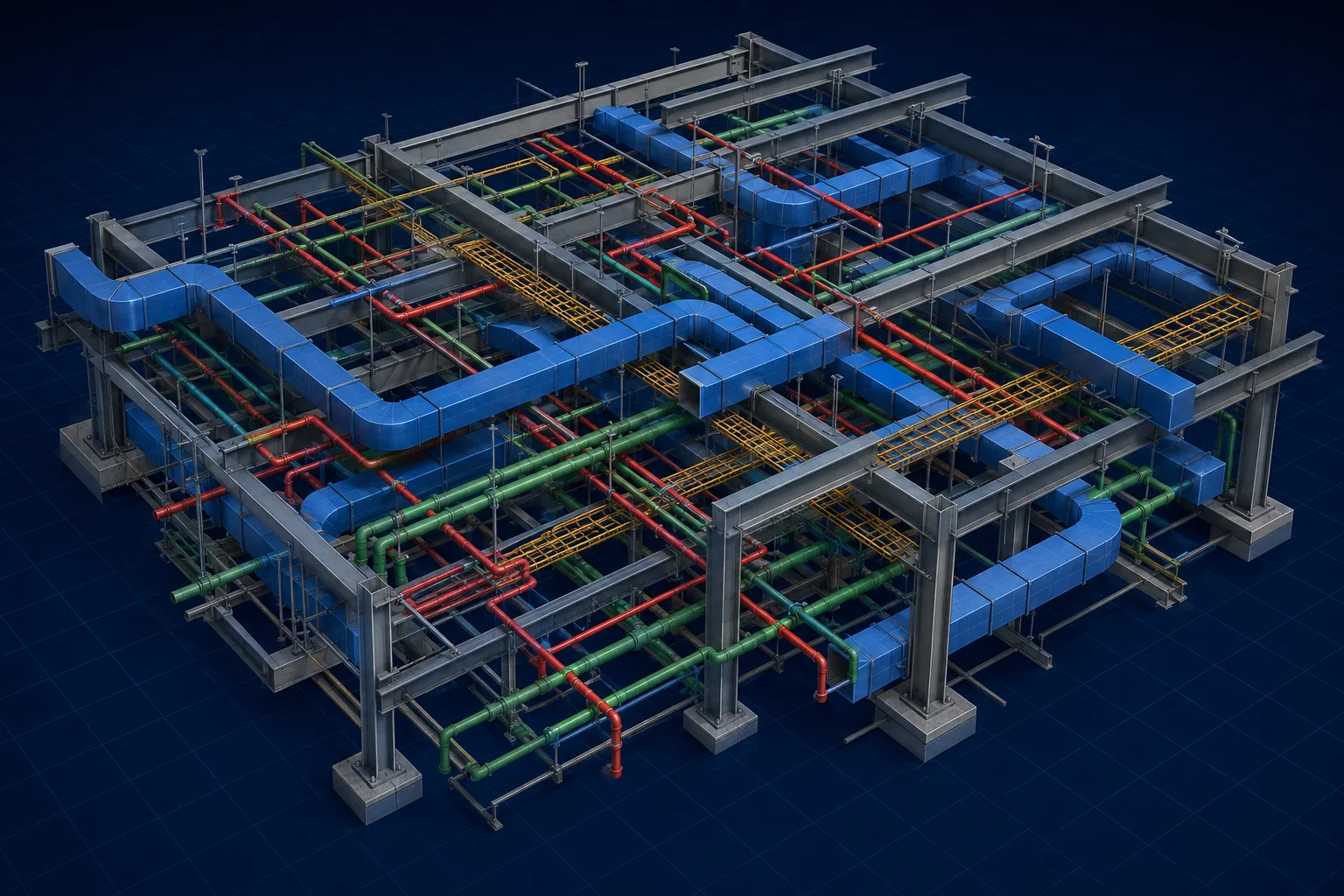 综合机电 BIM 碰撞检查模型示意
