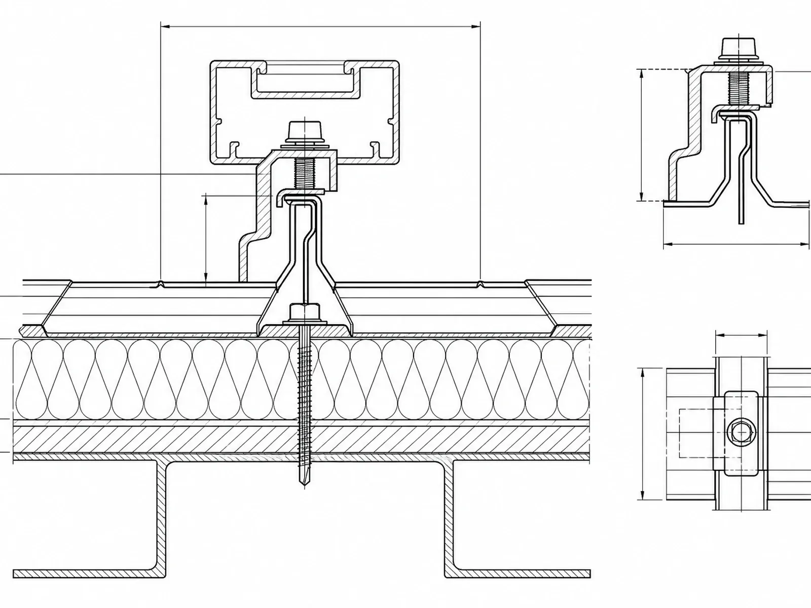 夹具式固定 CAD 安装图